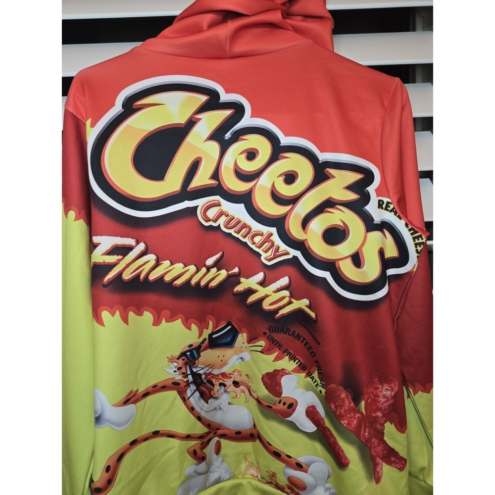Flamin' Hot Cheetos Graphic Hoodie Pullover Kangaroo Pocket‎ Adult Medium - Picture 5 of 5